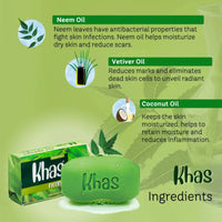 Boroline's Khas Neem Soap with Neem, Vetiver, Coconut Oil