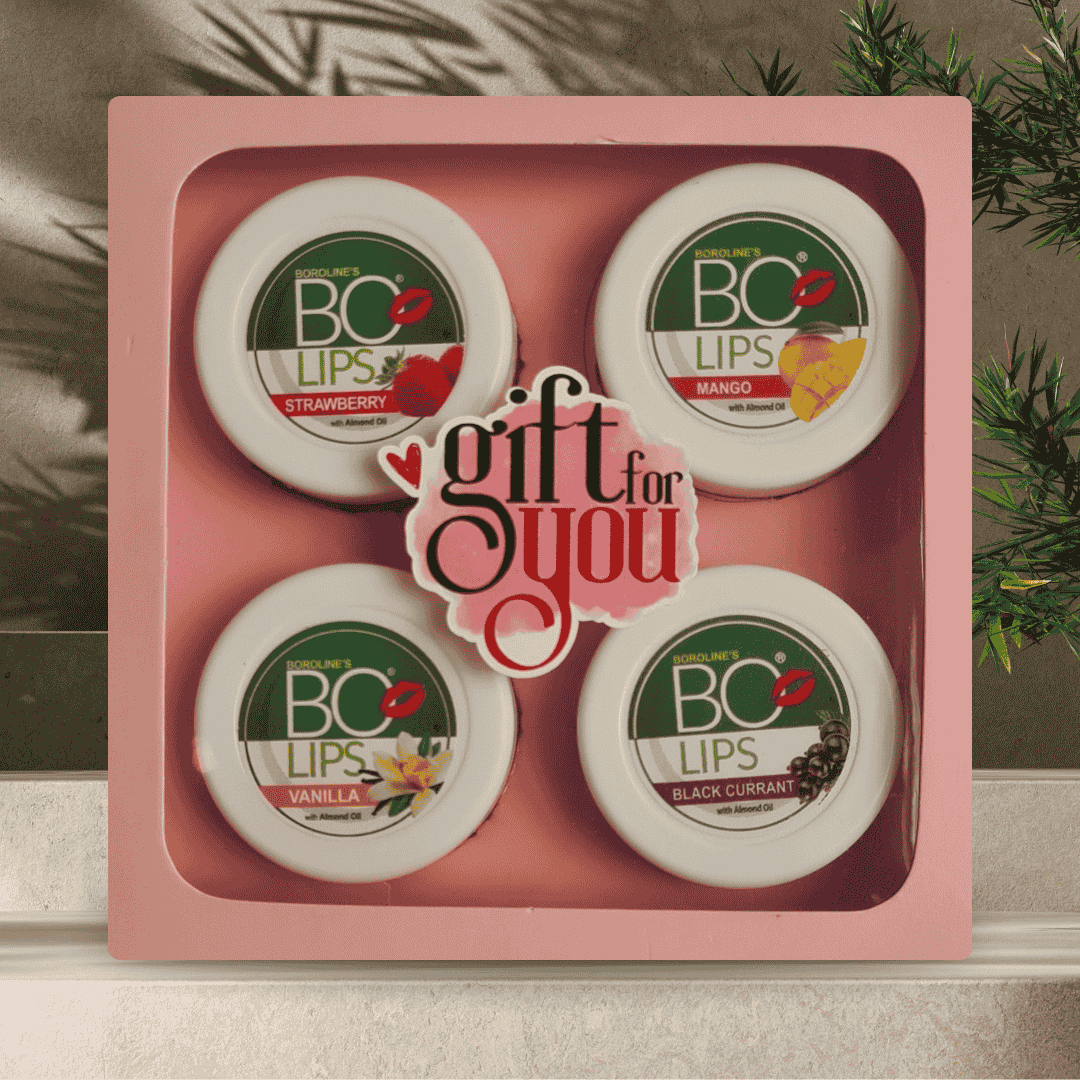 Create your own Gift Box -  Select any 4 Bo-Lips Balm - Flavoured Lip Balms - Chocolate | Strawberry | Vanilla | Black Currant | Mango | Caramel